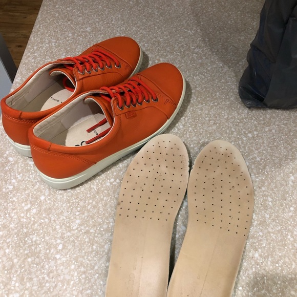 ECCO Soft 7 Orange Sneakers Size 5 - Picture 7 of 7